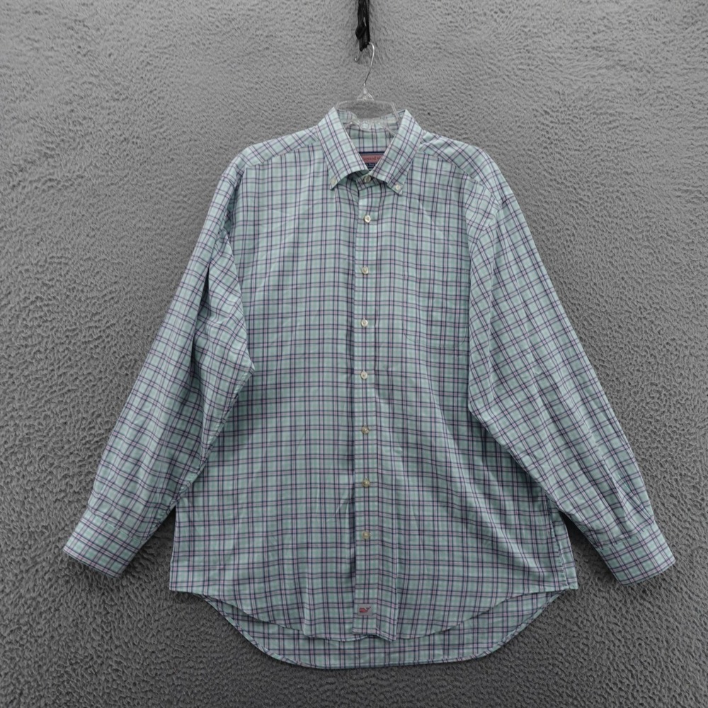 Vineyard Vines Murray Shirt L Pastel Plaid Button Down Men Cotton Classic Fit